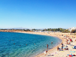 Glyfada Public Beach in October