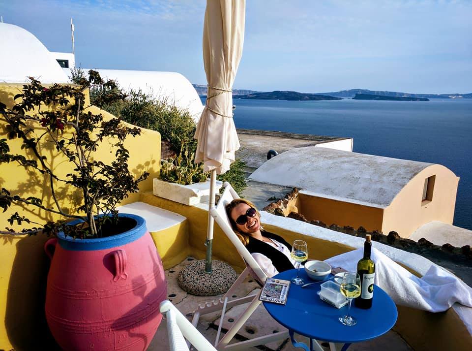 Santorini Sunset Balcony